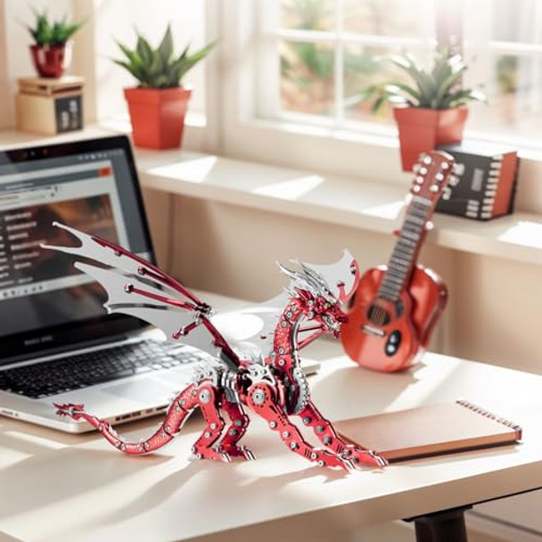 Longpin 3D Metal Dragon Puzzles For Adults And Flying Wings 3D Metal Puzzle Kit
