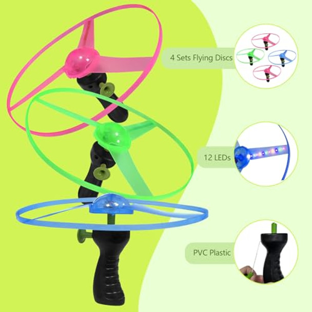 M.Best M.Best 12 Sets Led Flying Set, Fun Flying Saucers Toys For Kids With Flashing Lights, Flying Toy Outdoor Toys Glow In The Dark Party Supplies Party Favors For Kids 4-8 8-12 M.Best M.Best 12 Sets Led Flying Set, Fun Flying Saucers Toys For Kids With Flashing Lights, Flying Toy Outdoor Toys Glow In The Dark Party Supplies Party Favors For Kids 4-8 8-12