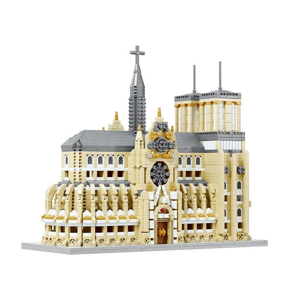 Mantfuty Micro Mini Notre Dame De Paris Cathedral Building Blocks Set Famous World Architecture Building Kit Bricks Toys S For Kids And Adults(2908Pcs)