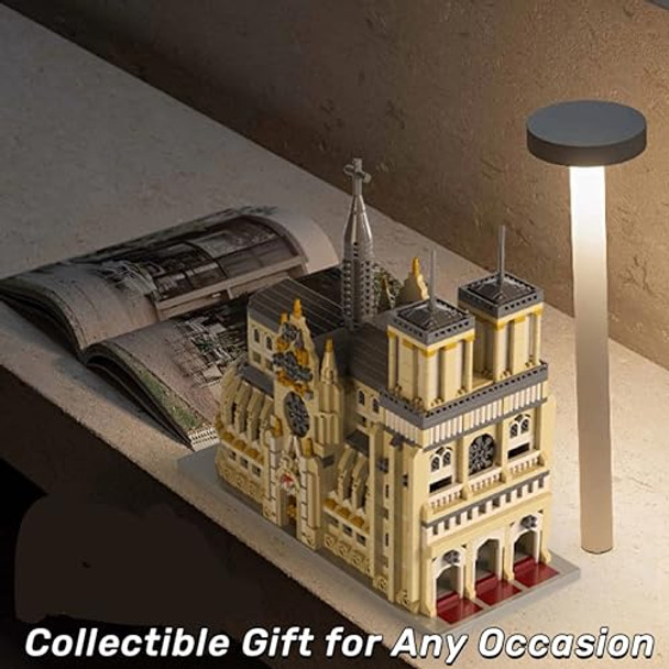 Mantfuty Micro Mini Notre Dame De Paris Cathedral Building Blocks Set Famous World Architecture Building Kit Bricks Toys S For Kids And Adults(2908Pcs)