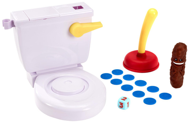 Mattel Games Flushin' Frenzy Kids Game, Family Game With Toilet & Plunger, Grab The Flying Poop For 2-4 Players Mattel Games Flushin' Frenzy Kids Game, Family Game With Toilet & Plunger, Grab The Flying Poop For 2-4 Players