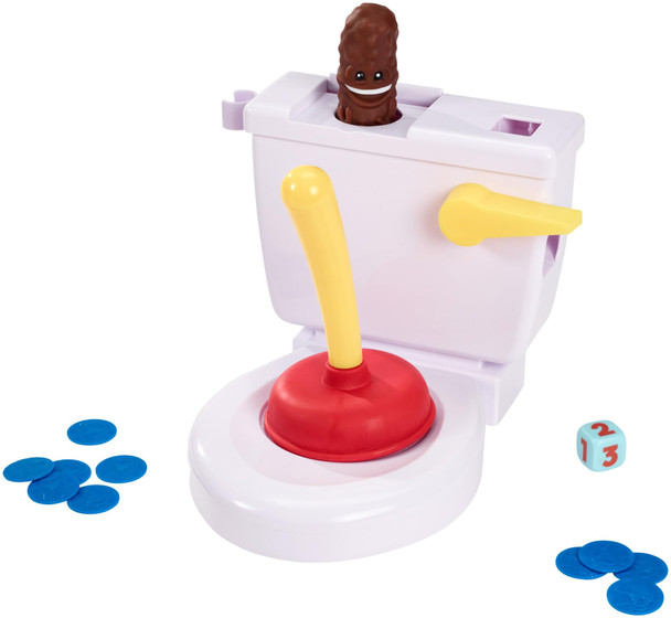 Mattel Games Flushin' Frenzy Kids Game, Family Game With Toilet & Plunger, Grab The Flying Poop For 2-4 Players Mattel Games Flushin' Frenzy Kids Game, Family Game With Toilet & Plunger, Grab The Flying Poop For 2-4 Players