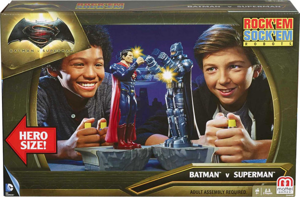 Mattel Games Batman Vs. Superman Rock 'Em Sock 'Em Robots 2-Player Kids Game, Fighting Robots Action Game ( Exclusive) Mattel Games Batman Vs. Superman Rock 'Em Sock 'Em Robots 2-Player Kids Game, Fighting Robots Action Game ( Exclusive)