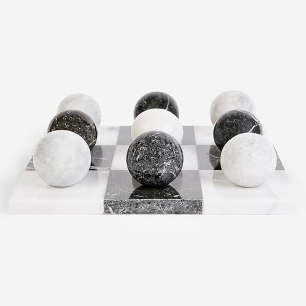 Mc Marble Cultures Marble Tic Tac Toe Set Decorative Tic Tac Toe Game Set Monochrome Coffee Table Decor - Coffee Table Game - Tabletop Game - Modern Home Decor - Functional Decoration (Black And White Marble) Mc Marble Cultures Marble Tic Tac Toe Set Decorative Tic Tac Toe Game Set Monochrome Coffee Table Decor - Coffee Table Game - Tabletop Game - Modern Home Decor - Functional Decoration (Black And White Marble)