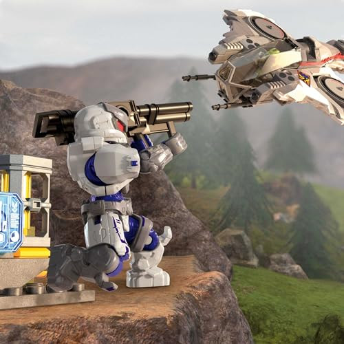 Mega Brands Mega Halo Action Figure Building Toy, Unsc Arctic Burn Wasp With 342 Pieces And 2 Poseable Figures, For Collectors