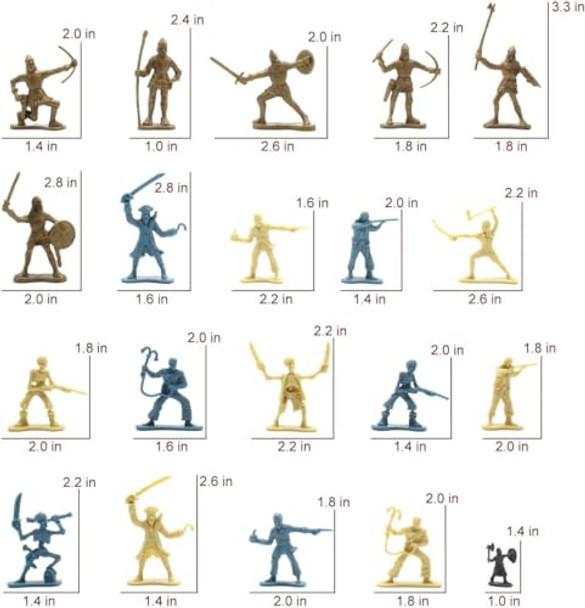 Mostop Medieval Castle Knight Toy Soldier Figures Army Men Toys, The Medieval Times Middle Ages Castle Building Toy Piracy Knight Action Figurines With With 20 Piracies, 12 Soldiers, 200 Mini Army Men