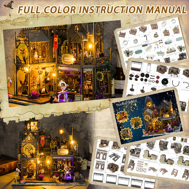 Mostop Diy Miniature House Kit - Magic Tiny House Kit With Open-Able Door - Mini House Building Kit For Adults Teen - Wooden Dollhouse Miniature Kit - Creative Craft Book Nook Birthday Mostop Diy Miniature House Kit - Magic Tiny House Kit With Open-Able Door - Mini House Building Kit For Adults Teen - Wooden Dollhouse Miniature Kit - Creative Craft Book Nook Birthday