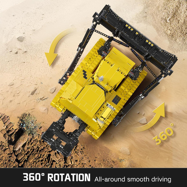 Mould King 17049 Crawler Bulldozer Building Kits, Moc Building Blocks Construction Vehicles Model With Motor/App Remote Control, Toy For Age 14+ /Adult Collections Enthusiasts (3774+ Pieces)