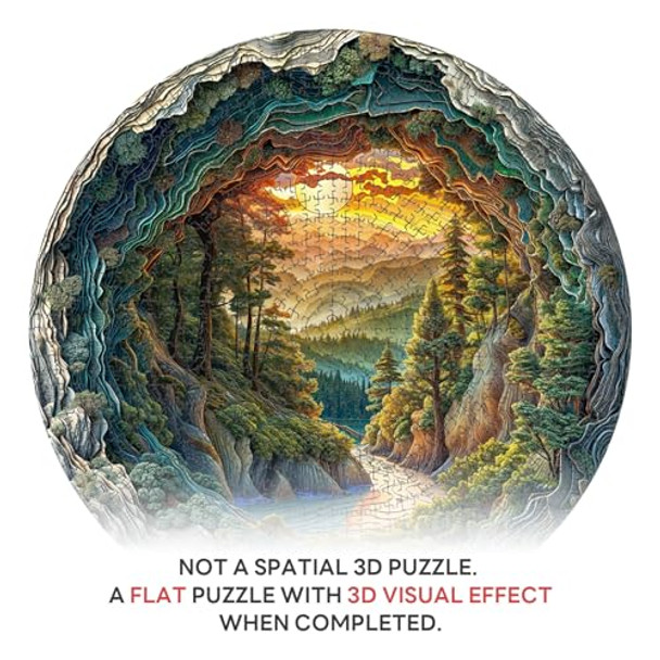 Nabyshop 1000 Piece Puzzle For Adults, Jigsaw Puzzle For Adults, 1000 Pieces Flat Puzzles With 3D Visual Effect When Completed, Adult Puzzles Games