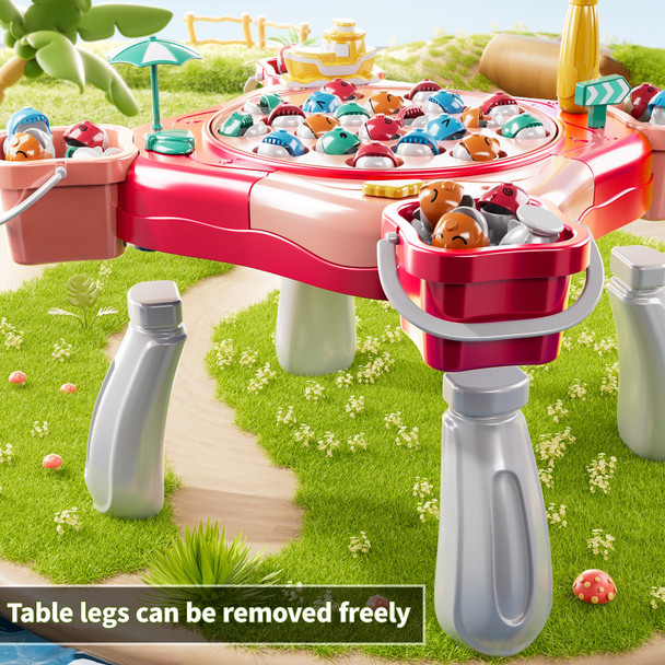 Niplooow Magnetic Fishing Game Toys, Rotating Board Game With Music Including 48 Fishes And 8 Fishing Poles, Party Game Toys For Kids Age 4 5 6 7 8 And Up Niplooow Magnetic Fishing Game Toys, Rotating Board Game With Music Including 48 Fishes And 8 Fishing Poles, Party Game Toys For Kids Age 4 5 6 7 8 And Up