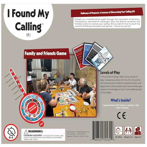 North America Operation Joel I Found My Calling Board Game: Pathways Of Purpose – Discover, Learn, And Walk In Your Destiny This Game, Suitable For Players Aged 5 And Up, Accommodates 2 To 4 Players Or Teams
