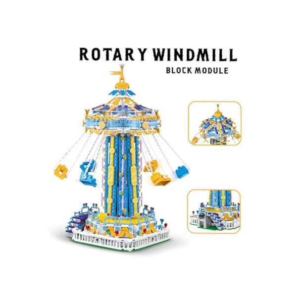 Nxioasn Rotating Flying Chair Building Blocks Kit - 2848 Piece Creative Swinging Chair Model With Rotating Mechanism, Carousel Construction Set For Teens & Adults, Fun Diy Project And Home Decor Nxioasn Rotating Flying Chair Building Blocks Kit - 2848 Piece Creative Swinging Chair Model With Rotating Mechanism, Carousel Construction Set For Teens & Adults, Fun Diy Project And Home Decor