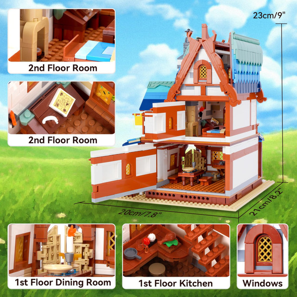 Oichy Magic Castle Building Blocks, Creative Adult Building Set, Magic Academy Mini Blocks, Ideas For Kids Aged 8+ (2925 Pcs)