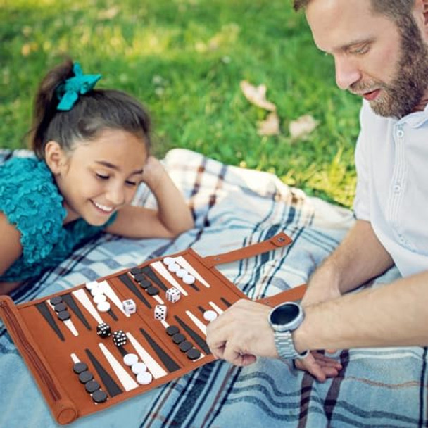 Partsmojo Backgammon Game Set - Roll Up Travel Backgammon Set Portable Chess With Drawstring Bag, 2-Player, Ideal As A Partsmojo Backgammon Game Set - Roll Up Travel Backgammon Set Portable Chess With Drawstring Bag, 2-Player, Ideal As A