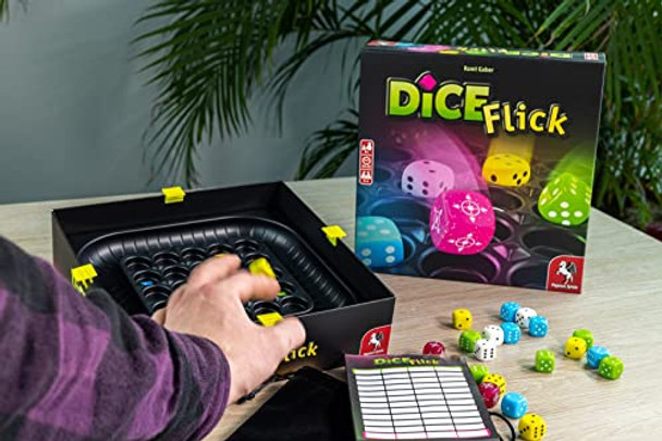 Pegasus Spiele Dice Flick - Board Game By Pegasus Spiele 2-4 Players – Board Games For Family – 15-25 Minutes Of Gameplay – Games For Family Game Night – Kids And Adults Ages 8+ - English Version
