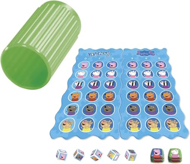 Peppa Pig Board Game Set For Kids - Bundle With Peppa Pig Yahtzee Jr & Pictureka Board Games, Stickers, More Family Game Night Set