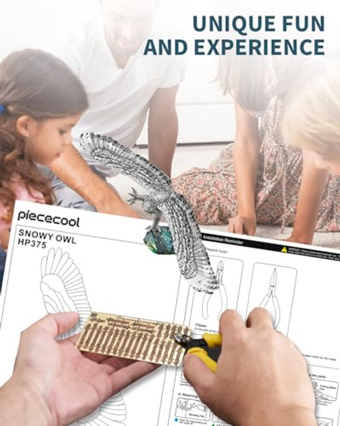 Piececool 3D Metal Puzzles For Adults, Snowy Owl Model Kits, Difficult Diy Assembling Metal Crafts Building Kits Christmas Birthday S Piececool 3D Metal Puzzles For Adults, Snowy Owl Model Kits, Difficult Diy Assembling Metal Crafts Building Kits Christmas Birthday S