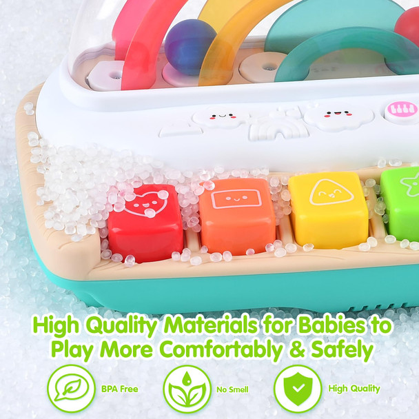 Play Baby Musical Toys - Rainbow Baby Piano Music & Sound Light Up Musical Toys For Toddlers 1-3, Multifunctional Baby Pop Up Toy Cause And Effect For Toddlers Age 1+ And Up Girls Play Baby Musical Toys - Rainbow Baby Piano Music & Sound Light Up Musical Toys For Toddlers 1-3, Multifunctional Baby Pop Up Toy Cause And Effect For Toddlers Age 1+ And Up Girls