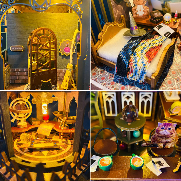 Plustopoy Diy Miniature House Kit: 3D Wooden Puzzle Miniature Kit With Led Lights, Small Tools & Music Box, Tiny House Diorama Building Kit For Adults Teens, Mini Wooden Dollhouse Creative Plustopoy Diy Miniature House Kit: 3D Wooden Puzzle Miniature Kit With Led Lights, Small Tools & Music Box, Tiny House Diorama Building Kit For Adults Teens, Mini Wooden Dollhouse Creative