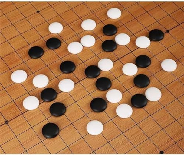 Pmhaurient 19X19 Go Game Set,Wooden Foldable Go Game Board Set, Traditional Weiqi Tabletop Strategy And Skill Game Puzzle Games For Adults Travel Folding Box Board