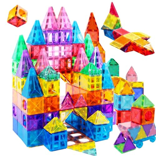 Queban 143-Piece Magnetic Tiles Stem Building Set 3D Educational Construction Toys For Kids Ages 3+ Sensory Stacking Blocks For Boys & Girls Creative Learning Magnet Building Blocks Queban 143-Piece Magnetic Tiles Stem Building Set 3D Educational Construction Toys For Kids Ages 3+ Sensory Stacking Blocks For Boys & Girls Creative Learning Magnet Building Blocks