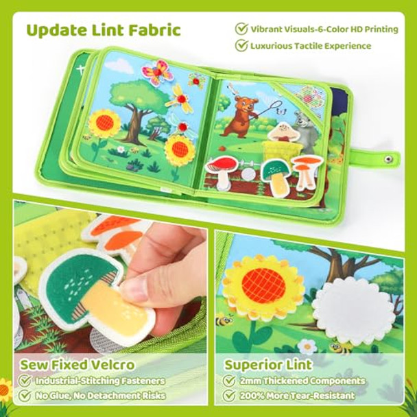 Quiet Flower Busy Book For Toddlers 1-3,Montessori Plane Toys Busy Board For 1 Year Old With Fishing Game Finger Puppet Motor Skill,Educational Learning Quiet Activity Sensory Book, 1 2 3 4 Boy Girl Birthday Quiet Flower Busy Book For Toddlers 1-3,Montessori Plane Toys Busy Board For 1 Year Old With Fishing Game Finger Puppet Motor Skill,Educational Learning Quiet Activity Sensory Book, 1 2 3 4 Boy Girl Birthday