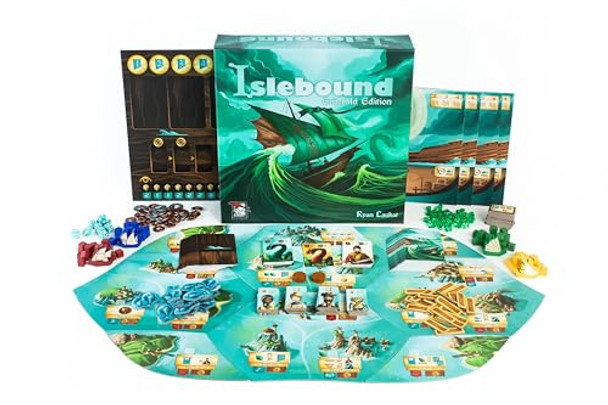 Red Raven Games, Islebound: Emerald Edition - Strategic Civilization Board Game - For 2 To 4 Players, Ages 14+