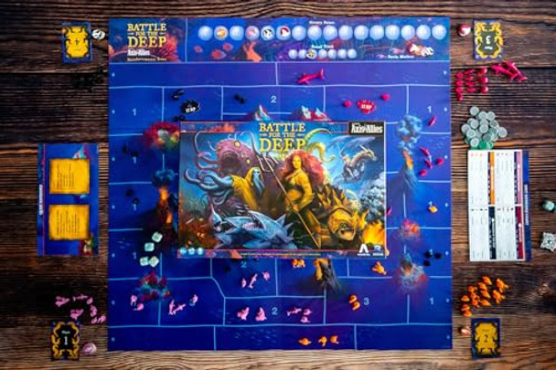 Renegade Game Studios Renegade Games: Battle For The Deep - Powered By Axis & Allies, Board Game, Underwater Setting, Aquatic Factions, 2V2, Ages 14+, 2-4 Players, 90 Min