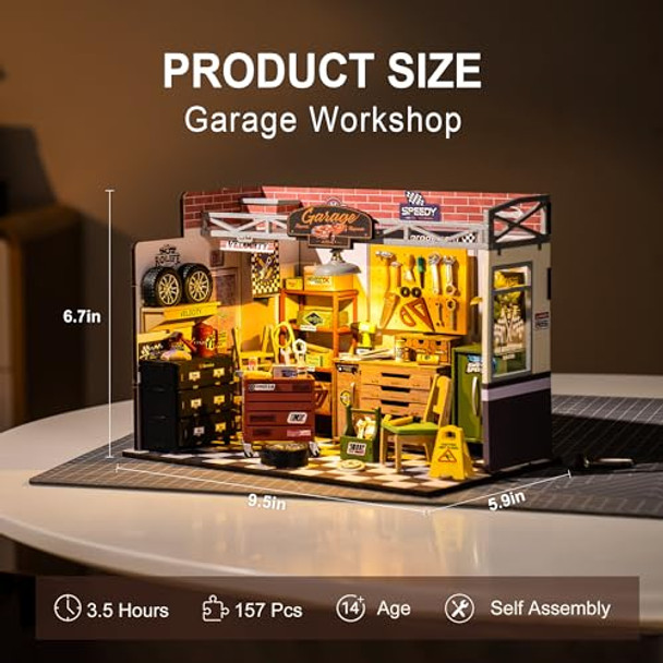 Robotime Miniature House Kit Diy Mini Dollhouse Garage Workshop + Wooden Craft Kits For Kids 3D Wooden Puzzle Diy Model Drum Robotime Miniature House Kit Diy Mini Dollhouse Garage Workshop + Wooden Craft Kits For Kids 3D Wooden Puzzle Diy Model Drum