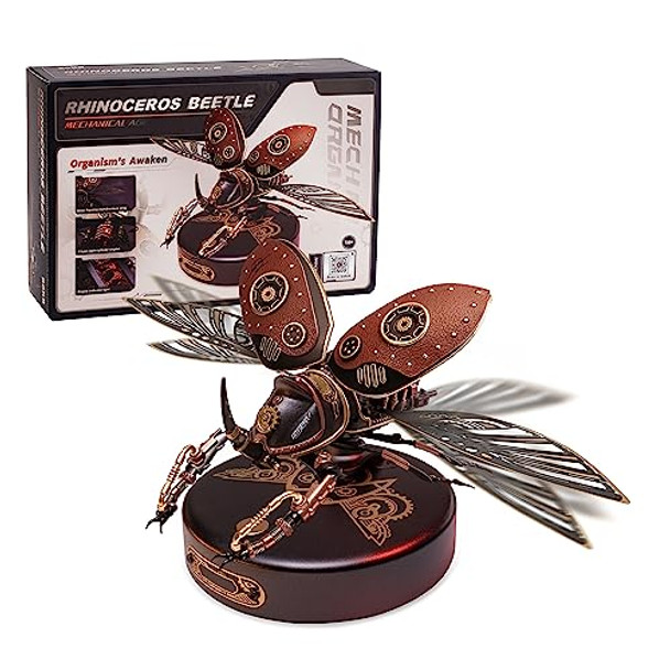 Robotime For Teen Boys/Men/Hobbyist, Birthday Idea, Robotime Mi01 Plastic Model Kit, 156 Pieces Mechanical 3D Puzzles, Rhinoceros Beetle Model Building Kits Robotime For Teen Boys/Men/Hobbyist, Birthday Idea, Robotime Mi01 Plastic Model Kit, 156 Pieces Mechanical 3D Puzzles, Rhinoceros Beetle Model Building Kits