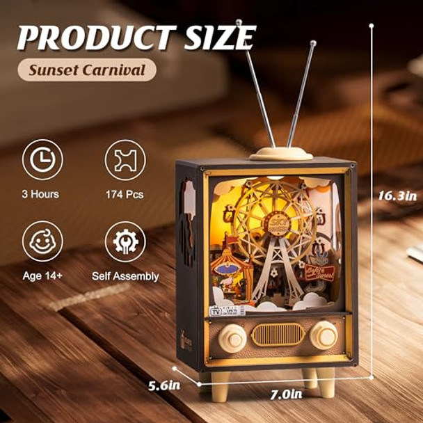 Robotime Wooden Music Box 3D Puzzles For Adults Diy Model Kits To Build Robotime Wooden Music Box 3D Puzzles For Adults Diy Model Kits To Build