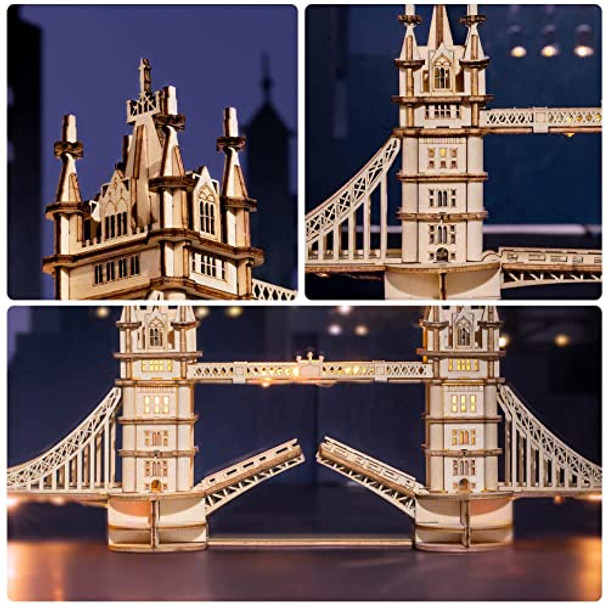 Robotime 3D Puzzle Wooden Craft Kits For Adults Diy Construction Model Kit Tower Bridge & Five-Storied Pagoda Robotime 3D Puzzle Wooden Craft Kits For Adults Diy Construction Model Kit Tower Bridge & Five-Storied Pagoda