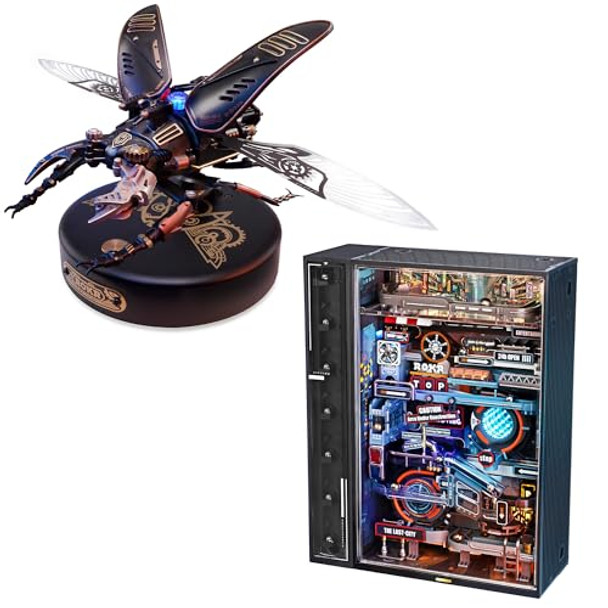Rokr Building Toy Sets Marble Run Model Kits For Adults Mr01S + Rokr 3D Puzzles For Adults Electric Insect Metal Model Mi03 Rokr Building Toy Sets Marble Run Model Kits For Adults Mr01S + Rokr 3D Puzzles For Adults Electric Insect Metal Model Mi03