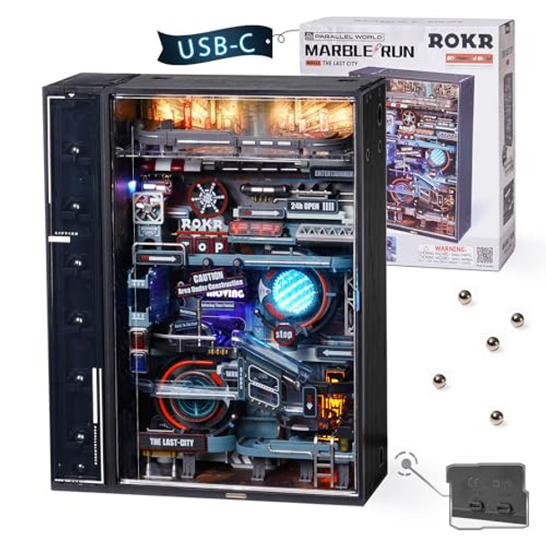 Rokr Building Toy Sets Marble Run Model Kits For Adults Mr01S + Rokr 3D Puzzles For Adults Electric Insect Metal Model Mi03 Rokr Building Toy Sets Marble Run Model Kits For Adults Mr01S + Rokr 3D Puzzles For Adults Electric Insect Metal Model Mi03