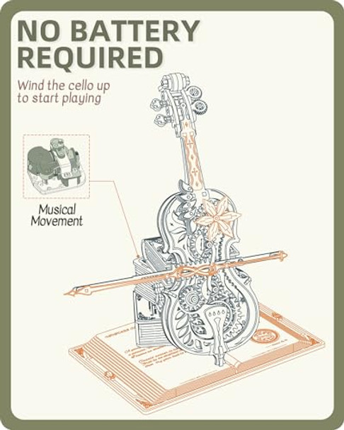 Rokr 3D Wooden Puzzles For Adults,Wooden Music Box Kits-Cello Wood Model Kits For Adults To Build,Stem Projects For Kids Ages 12-16,Birthday S Hobbies For Women Men Rokr 3D Wooden Puzzles For Adults,Wooden Music Box Kits-Cello Wood Model Kits For Adults To Build,Stem Projects For Kids Ages 12-16,Birthday S Hobbies For Women Men