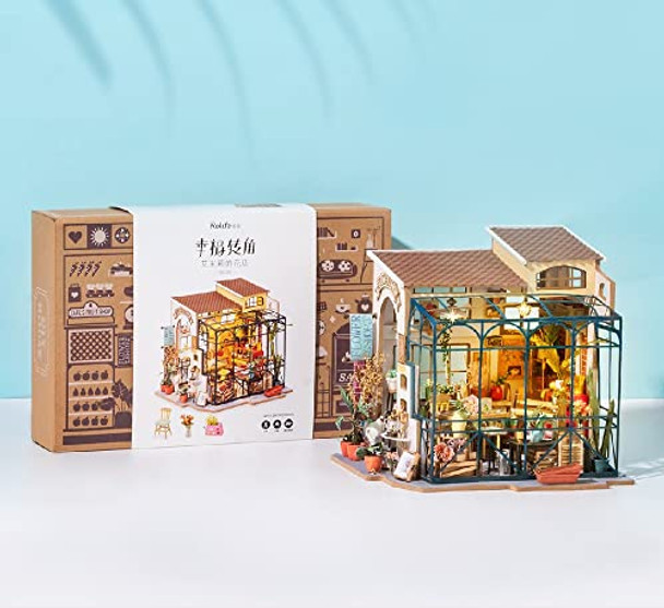 Rolife Diy Miniature Kits And 3D Wooden Puzzles For Adults (Emily'S Flower Shop+Wooden Flower Bouquet) Rolife Diy Miniature Kits And 3D Wooden Puzzles For Adults (Emily'S Flower Shop+Wooden Flower Bouquet)