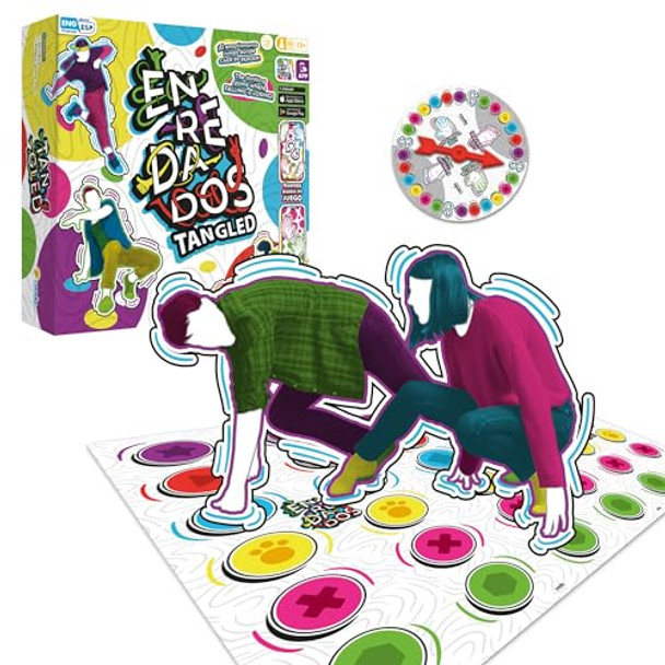 Ronda Tangled Game Family And Friends Board Game Exciting And Fun Twister Style Game, Includes Spinner And Large Play Mat Perfect For Ages 15 And Up