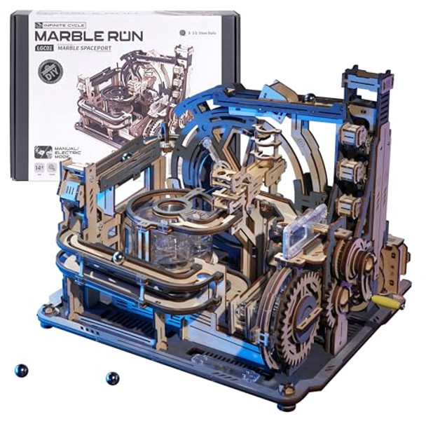 Rowood 3D Puzzles For Adults,Wooden Puzzles For Adults,Marble Run Model Kits,3D Wooden Marble Run,S For Adults&Teens