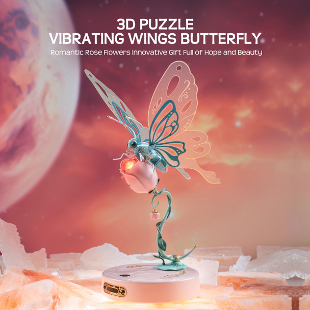 Rowood 3D Puzzles For Adults,Mechanical Butterfly Puzzle For Adults,Species Model Kit,Electric Building Toy Kit,Diy Creative Craft S For Adults,Unique Office&Home Decor (Blue) Rowood 3D Puzzles For Adults,Mechanical Butterfly Puzzle For Adults,Species Model Kit,Electric Building Toy Kit,Diy Creative Craft S For Adults,Unique Office&Home Decor (Blue)