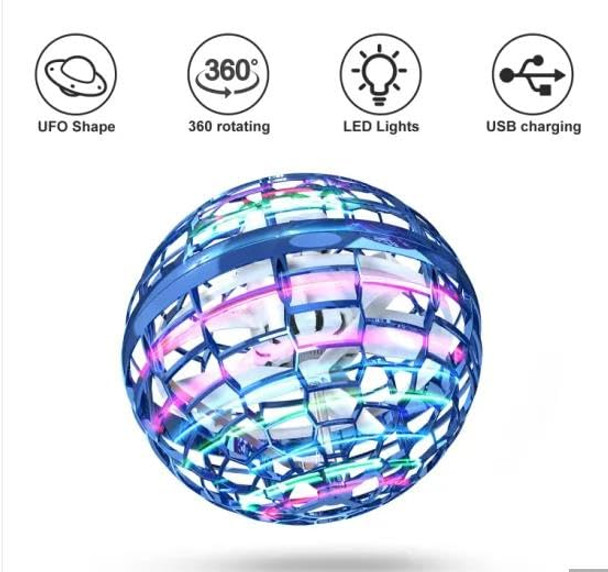 Samnate Hover Ball Toy - D Flying Orb Ball, Galaxy Ball Boomerang, Orb Drone For Kids, Wonder Sphere Magic Hover, Fly Orb Pro Flying Spinner Mini Drone, Galactic Fidget Spinner Ball