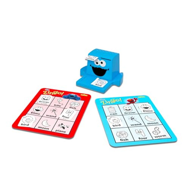 Sesame Street Bingo For Kids - Bundle With Zingo Sesame Street Bingo Games Featuring Elmo, Cooking Monster More With Magnetic Game Board, Game Pieces, More Bingo Set For Toddlers