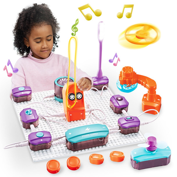 Smilesskiddo Circuit Board For Kids, 45 Pcs Diy Electronics Exploration Kit With 100+ Projects, Physics Science Experiments, School Family Stem Educational Toy For Kids 6+ Smilesskiddo Circuit Board For Kids, 45 Pcs Diy Electronics Exploration Kit With 100+ Projects, Physics Science Experiments, School Family Stem Educational Toy For Kids 6+