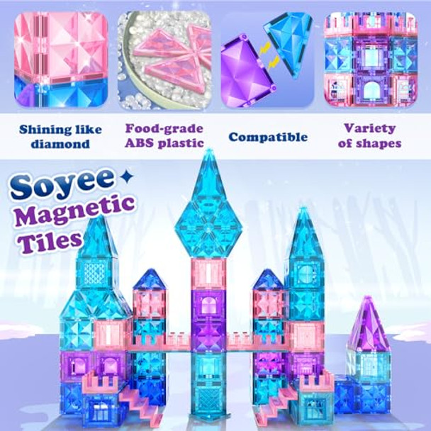 Soyee 158Pcs Magnetic Building Blocks Princess Toys For 3-8 Year Old Girls & Boys Sensory Toy For Toddlers Magnetic Toys Soyee 158Pcs Magnetic Building Blocks Princess Toys For 3-8 Year Old Girls & Boys Sensory Toy For Toddlers Magnetic Toys