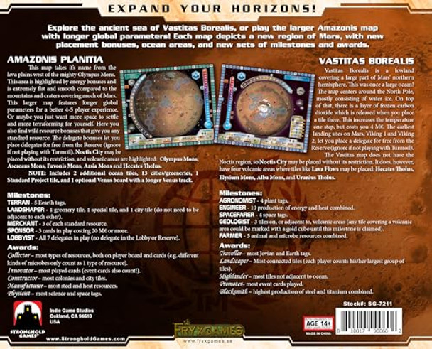 Stronghold Games - Terraforming Mars Is & Vastitas - Strategy Board Game Expansion - For 1 To 5 Players And Ages 12+ Stronghold Games - Terraforming Mars Is & Vastitas - Strategy Board Game Expansion - For 1 To 5 Players And Ages 12+