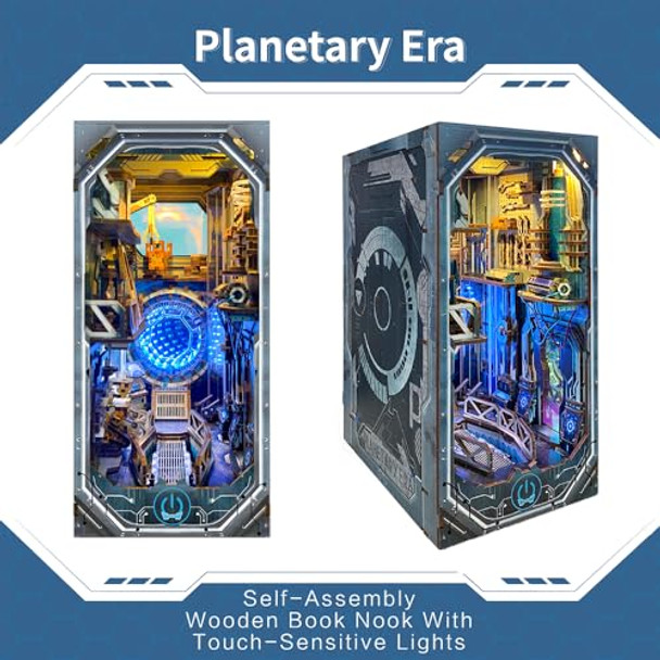 Strucwood Cyberpunk Book Nook Kit,Diy Dollhouse Kit 3D Wooden Puzzles With Led Futuristic Decor,Birthday Christmas Home Decor For Teens Adults -Planetary Era(Sq-27) Strucwood Cyberpunk Book Nook Kit,Diy Dollhouse Kit 3D Wooden Puzzles With Led Futuristic Decor,Birthday Christmas Home Decor For Teens Adults -Planetary Era(Sq-27)