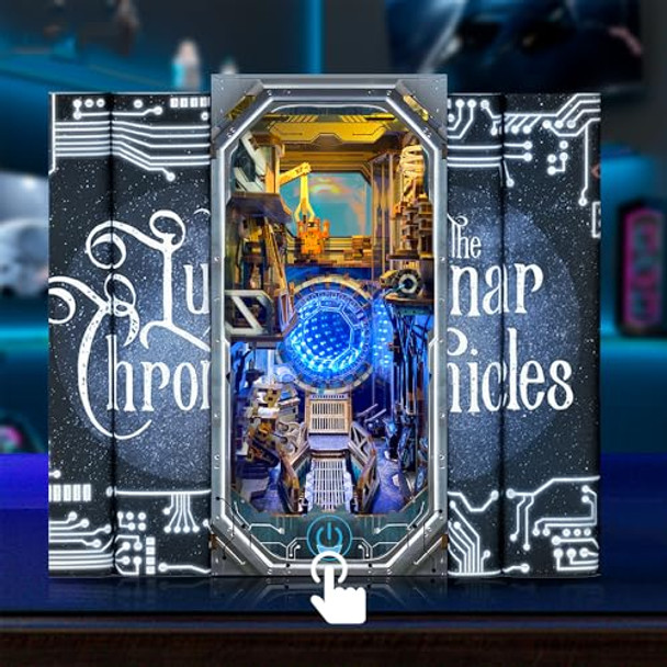 Strucwood Cyberpunk Book Nook Kit,Diy Dollhouse Kit 3D Wooden Puzzles With Led Futuristic Decor,Birthday Christmas Home Decor For Teens Adults -Planetary Era(Sq-27) Strucwood Cyberpunk Book Nook Kit,Diy Dollhouse Kit 3D Wooden Puzzles With Led Futuristic Decor,Birthday Christmas Home Decor For Teens Adults -Planetary Era(Sq-27)