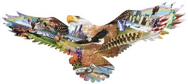 Sunsout Inc - As The Eagle Flies - 600 Pc Special Shape Jigsaw Puzzle By Artist: Lori Schory - Finished Size - Mpn# 95421
