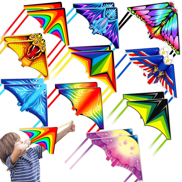 Tcvents 20 Pack Mini Kites For Boys Girls 3-5 6 7 8 & Party Favors, Finger Launcher Kites Easy To Fly Ejection Kite For Kids Teens Ages 4-18 Beach Park Backyard Outdoor Flying Toys, 10 Patterns Tcvents 20 Pack Mini Kites For Boys Girls 3-5 6 7 8 & Party Favors, Finger Launcher Kites Easy To Fly Ejection Kite For Kids Teens Ages 4-18 Beach Park Backyard Outdoor Flying Toys, 10 Patterns
