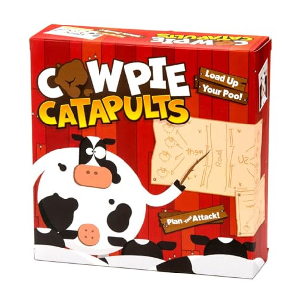 The Good Game Company Cowpie Catapults - Launch Poop With A Catapult To Knock Over Cows, Last Moo Standing Wins, Easy To Learn, Cow Tipping Funny Kid Family Board Game, Age 6+