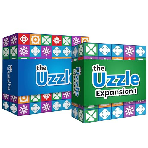 Uzzle 3.0 & Expansion Bundle - Includes Level 5 Challenges - Fun For Family Game Nights - Skill Development & Set – Bundle Of Fun Board Games For Adults & Children - Ages 4+